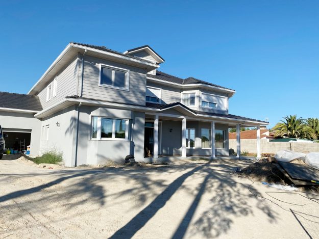 Vivienda de madera con geotermia